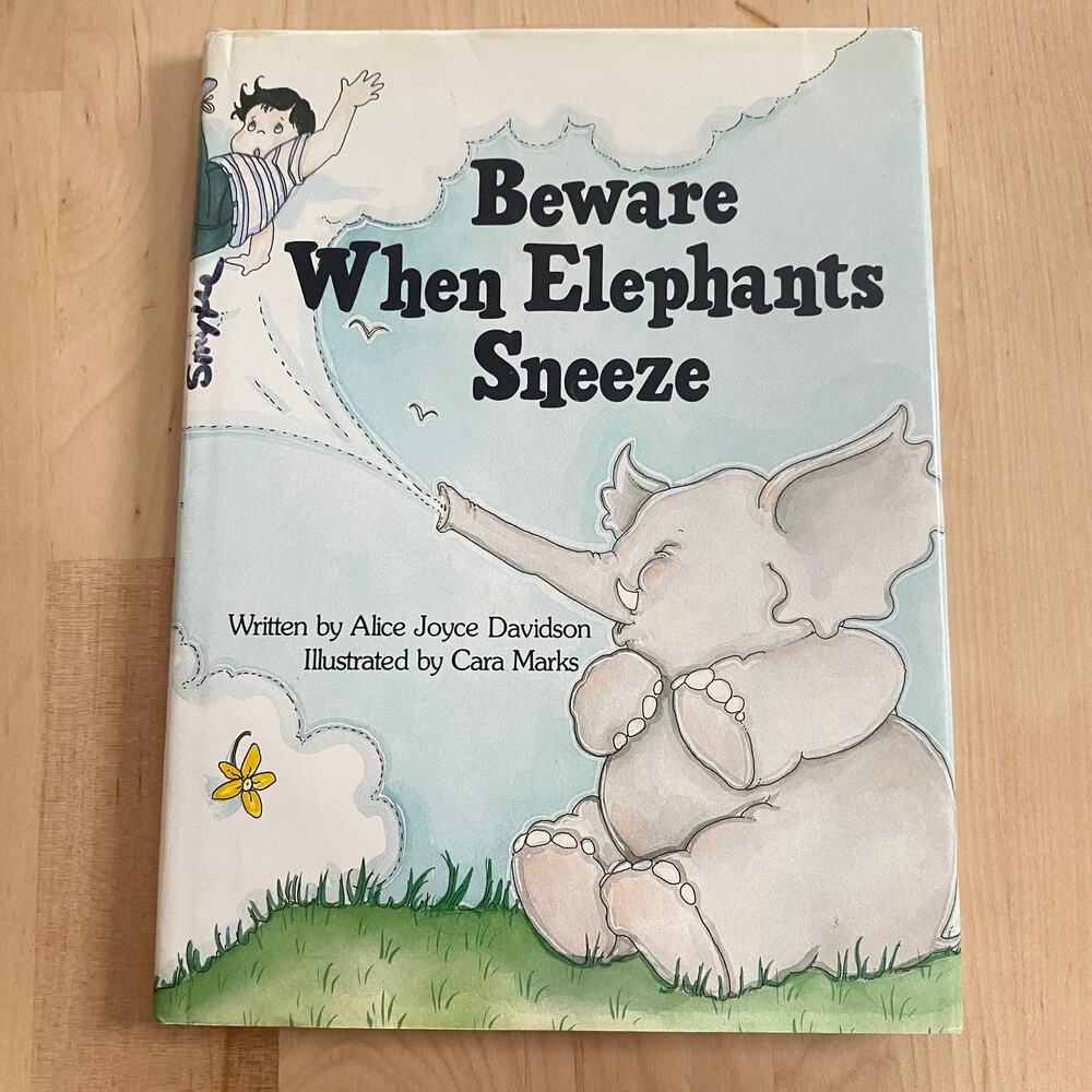 🧨LOWEST PRICE🧨 Vintage 1986 Beware When Elephants Sneeze Hardcover Book